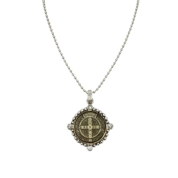 VIRGINS SAINTS & ANGELS VSA Bespoke San Benito Charm Necklace in Sterling Silver - Picture 1 of 9